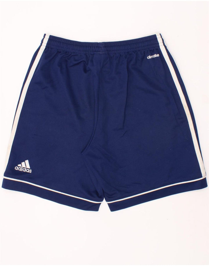 ADIDAS Boys Climalite Sport Shorts 11-12 Years Navy Blue Polyester Vintage Adidas and Second-Hand Adidas from Messina Hembry 
