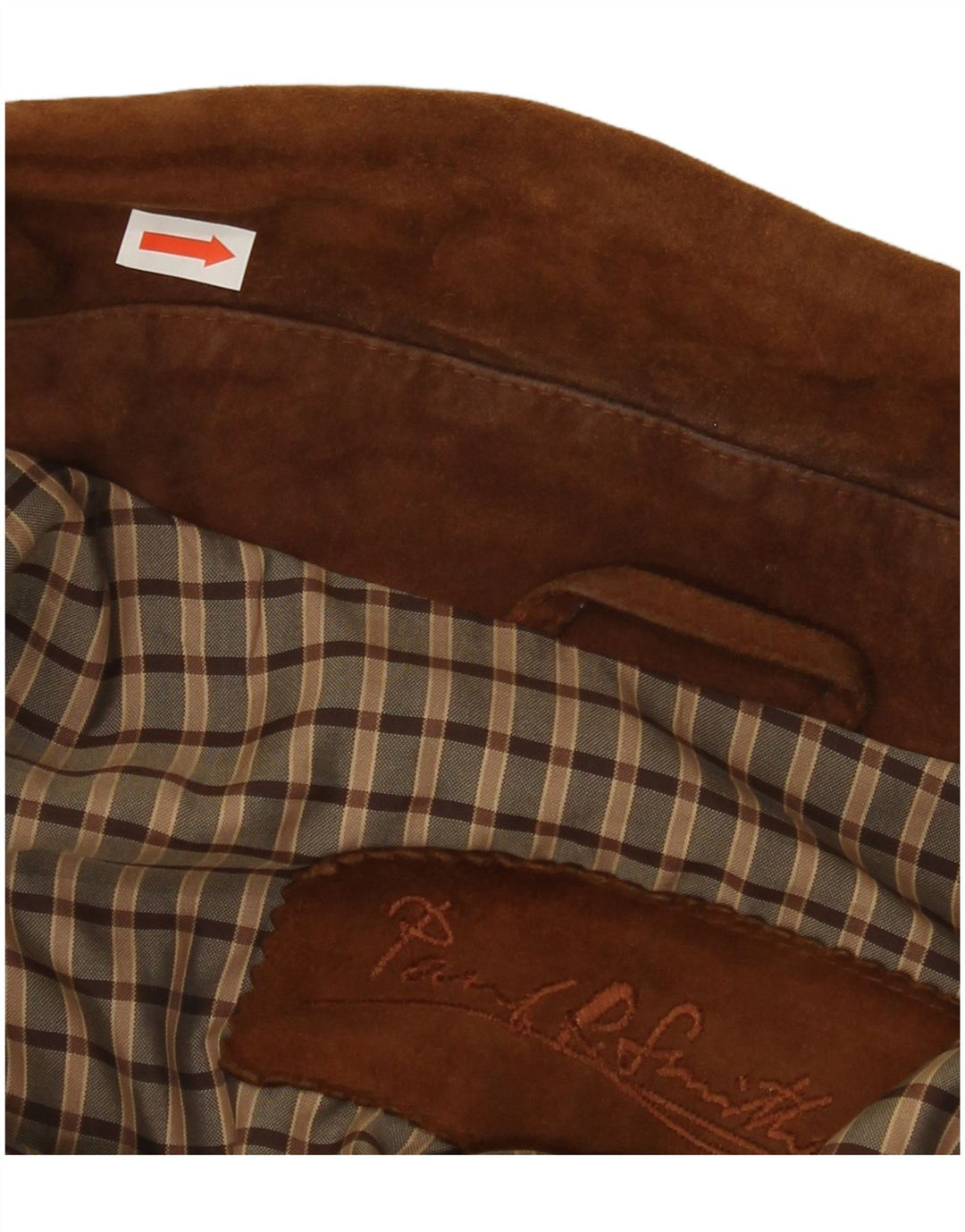 PAUL SMITH Męska zamszowa kurtka IT 50, duża brązowa skóra