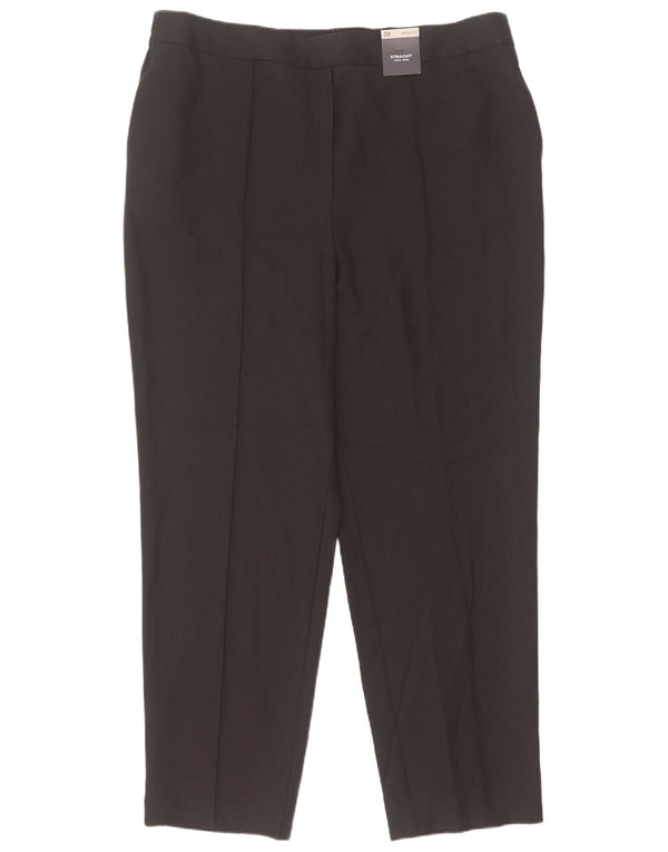 Spodnie damskie Marks & Spencer z wysokim stanem UK 20 2XL W36 L30 Czarne