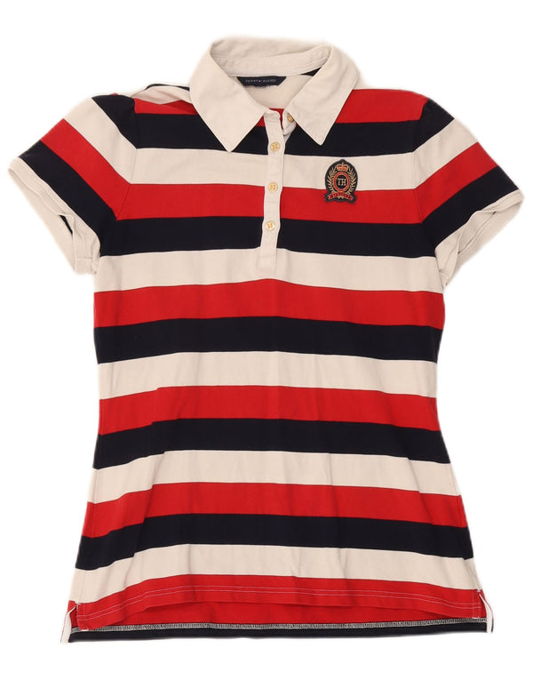 Damska koszulka polo do rugby Tommy Hilfiger UK 12 w średnie wielokolorowe paski
