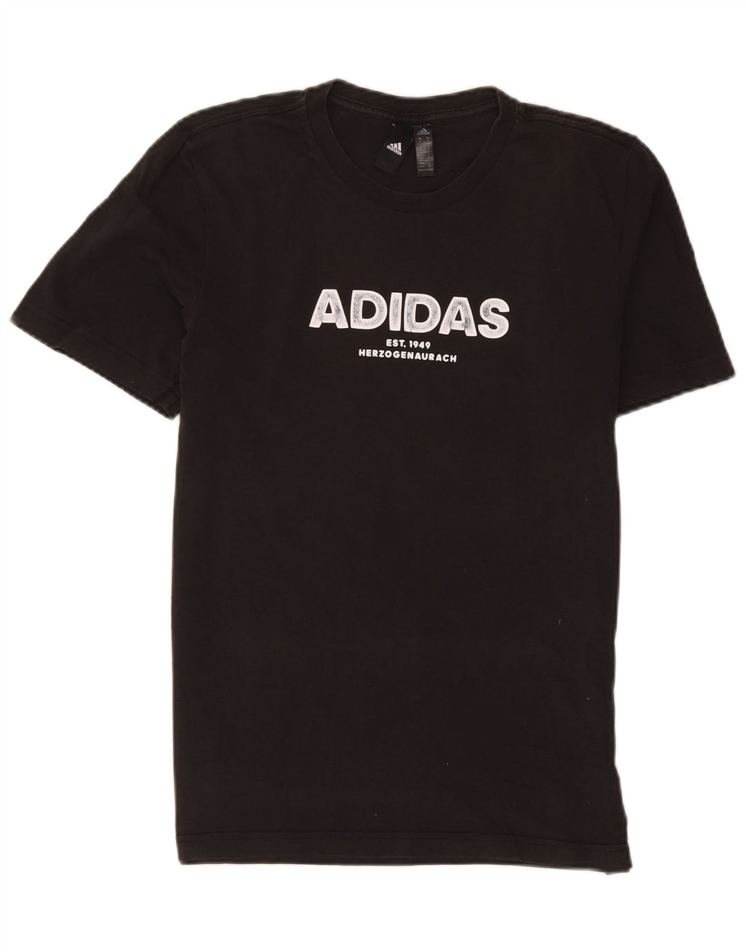 Męska koszulka z grafiką Adidas, średnia, czarna bawełna