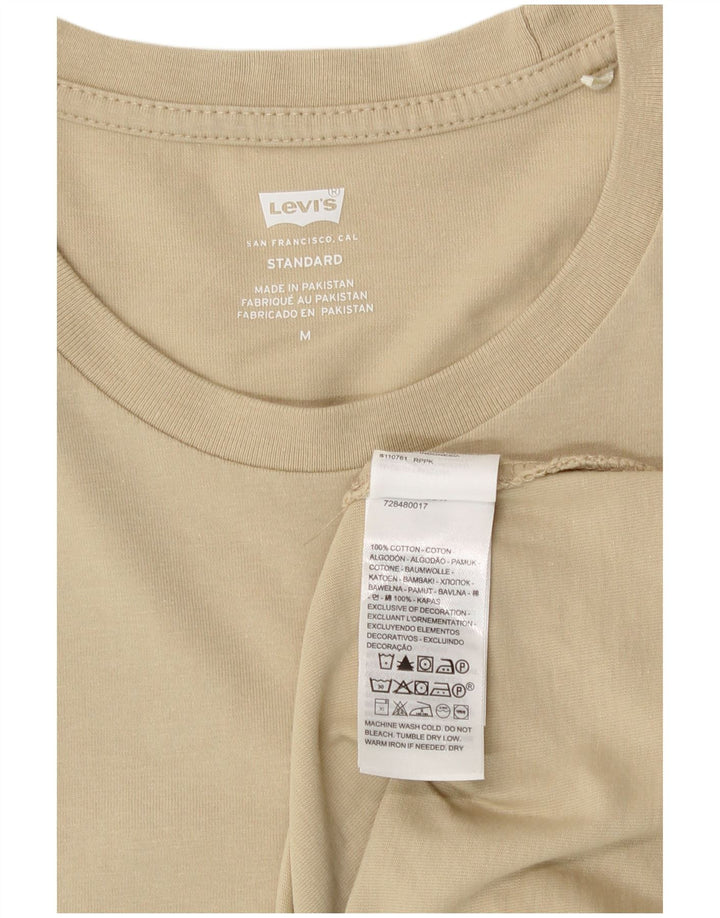 Męski standardowy top Levi's z długim rękawem, średnio beżowy, bawełniany