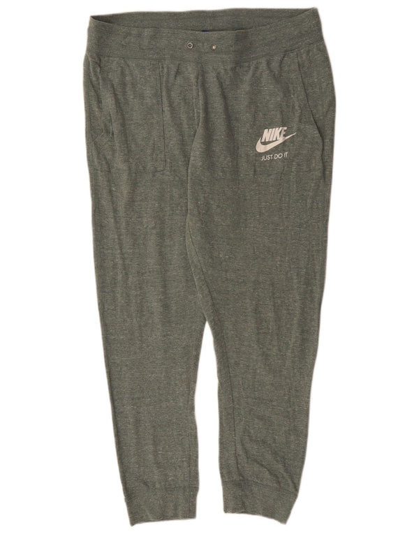 Damskie spodnie dresowe NIKE Joggers UK 18 XL Bawełna w zielone plamki