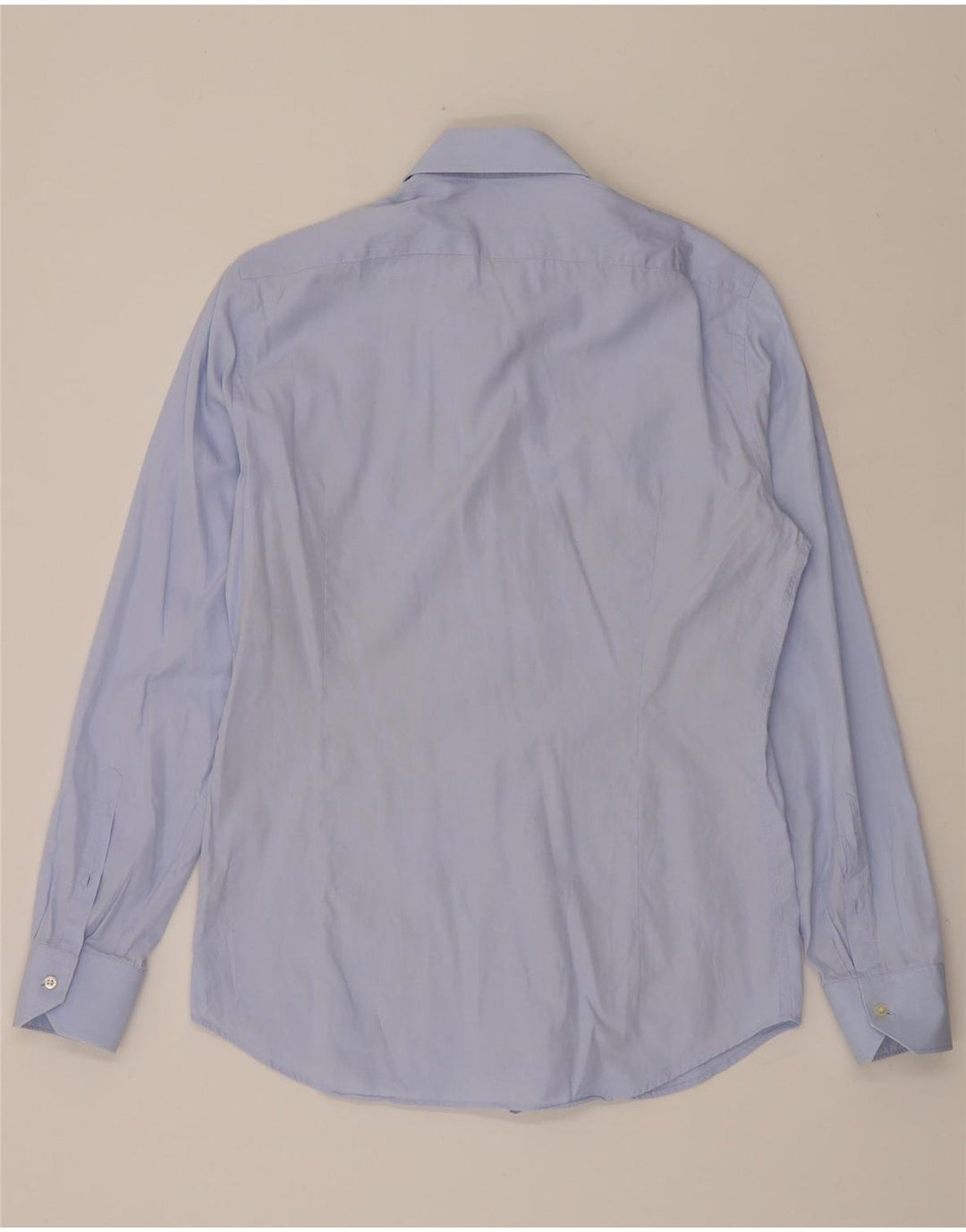 RENE LEZARD Mens Shaped Fit Shirt Size 15 3/4 40 Medium Blue Vintage Rene Lezard and Second-Hand Rene Lezard from Messina Hembry 