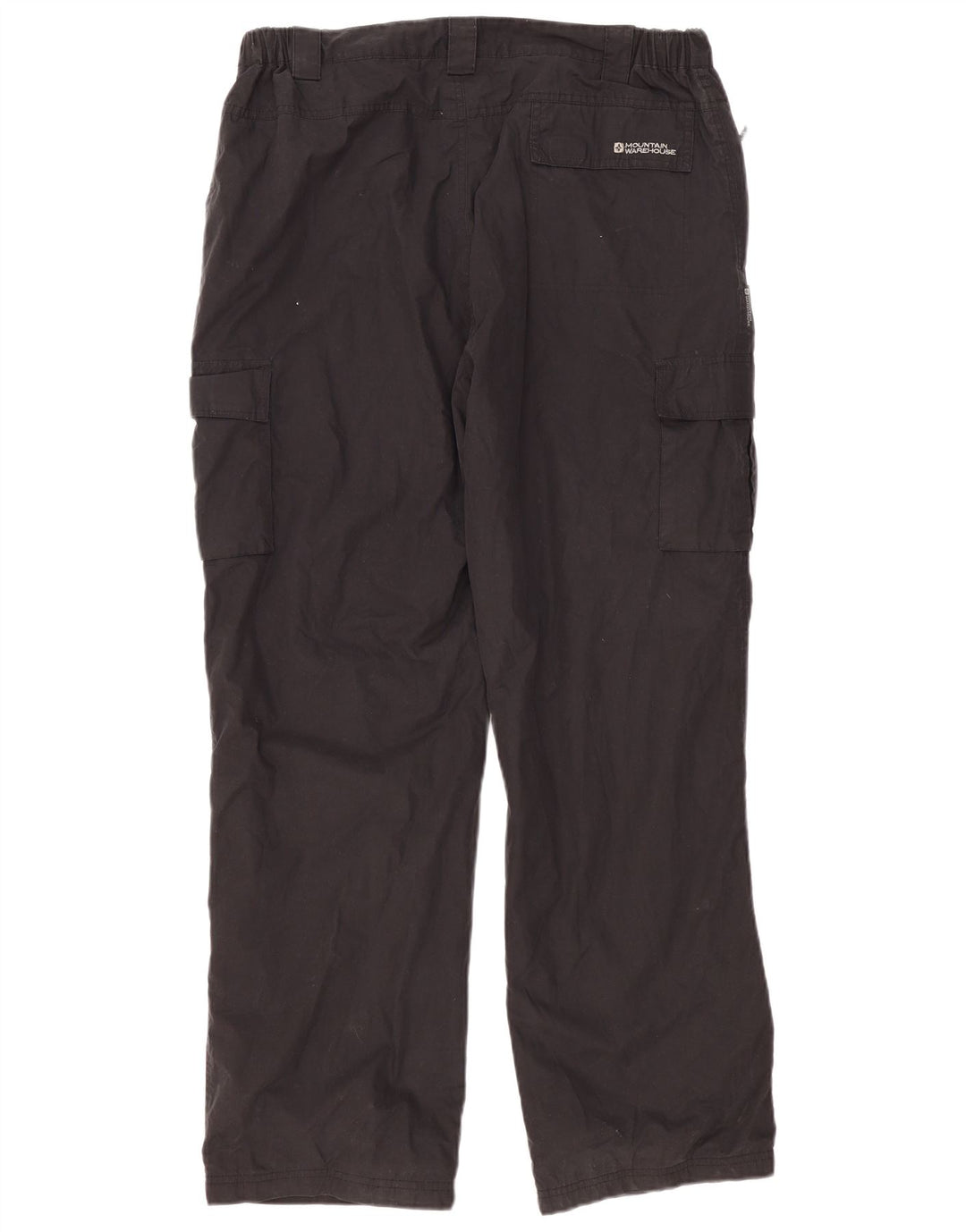 MOUNTAIN WAREHOUSE Męskie proste spodnie cargo W38 L32 Czarny poliester