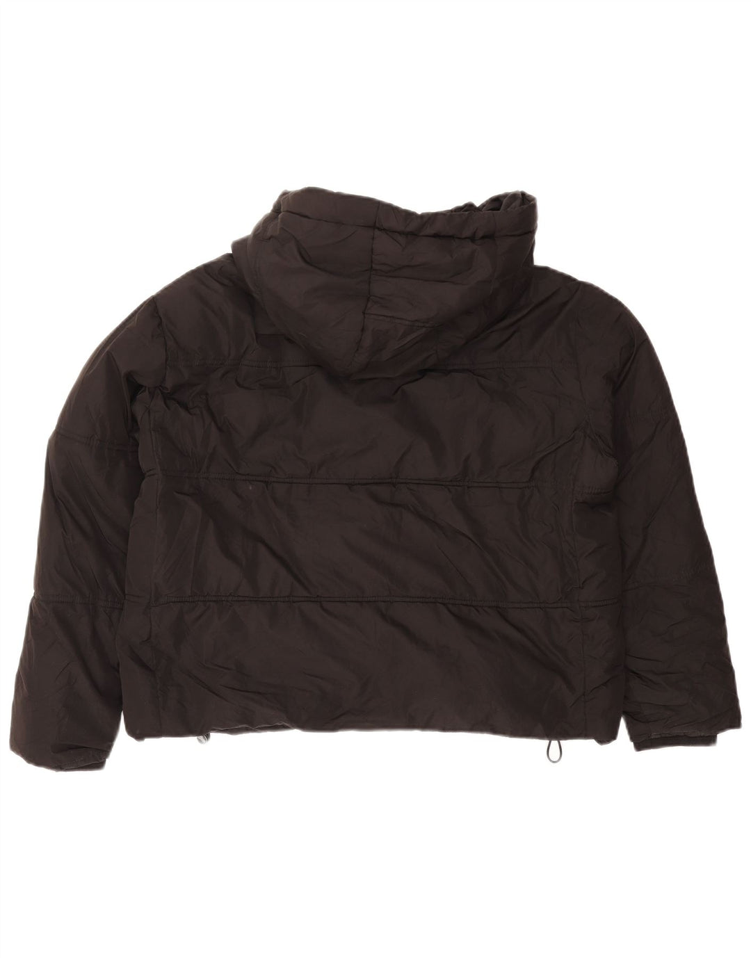 Damska kurtka z kapturem, oversize, wyściełana Zara UK 10, mała, czarna, poliester