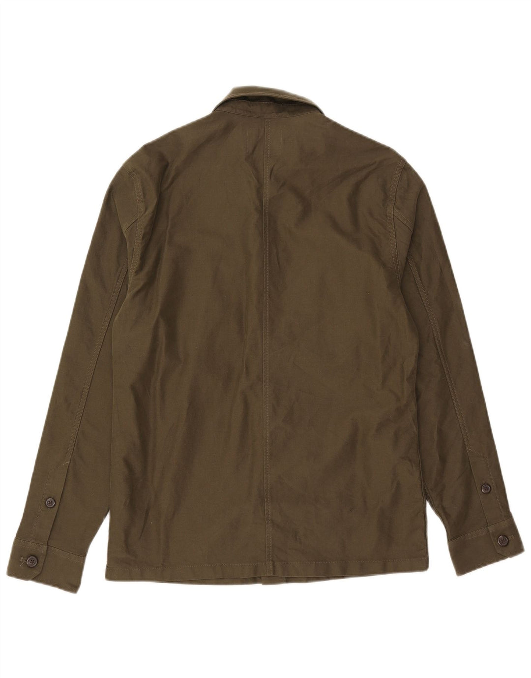 Marks & Spencer Męska koszula wierzchnia, mała, bawełniana khaki
