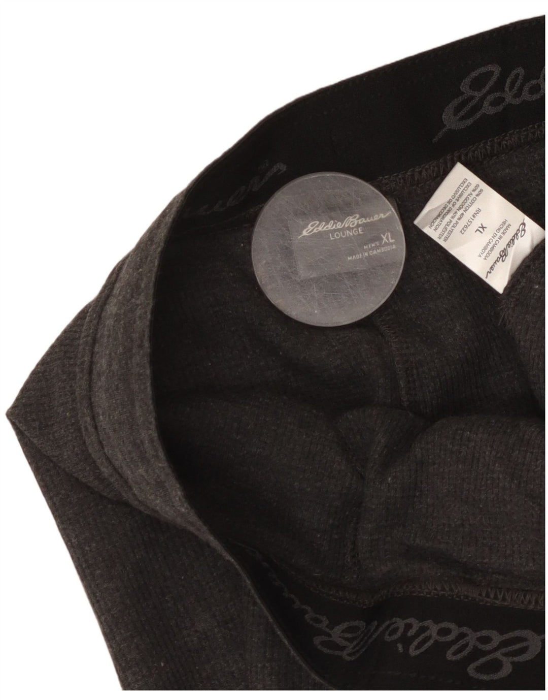 Męskie spodenki sportowe Eddie Bauer XL, szare, bawełniane