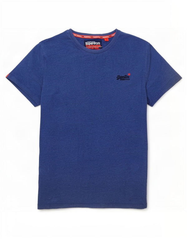T-shirt męski Superdry, mały, niebieski, bawełniany w cętki