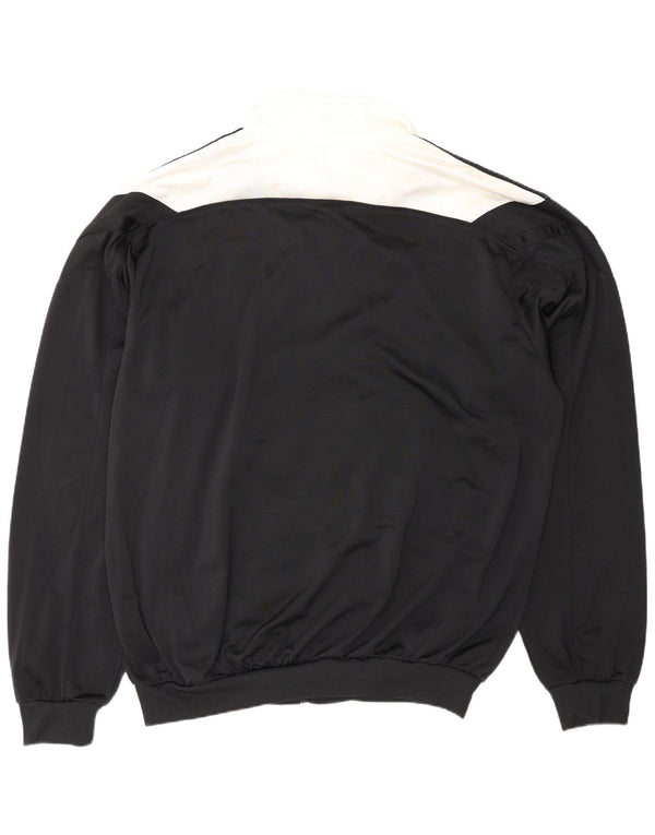 Męska kurtka dresowa ADIDAS UK 52/54 2XL Czarny poliester z blokami kolorów