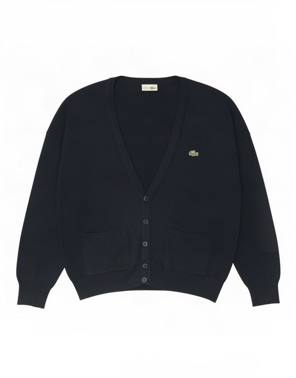 Lacoste Męski sweter rozpinany, rozmiar 6 XL, granatowy, bawełniany
