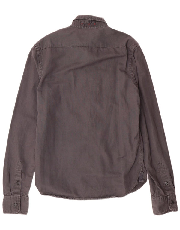 Koszula męska Superdry XL, szara, bawełniana