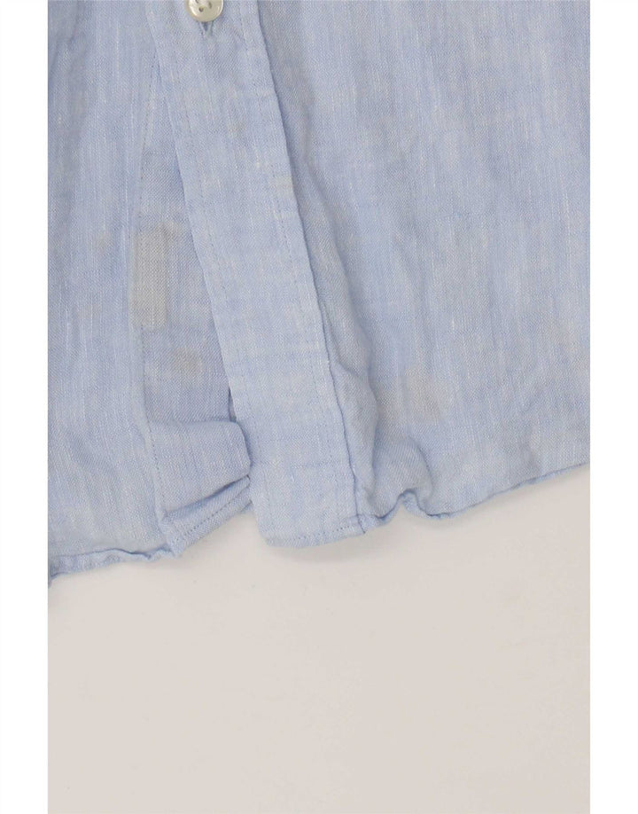 Koszula męska Massimo Dutti XL, niebieska, lniana