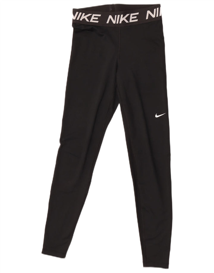 Damskie legginsy Nike Dri Fit Graphic UK 8, małe czarne