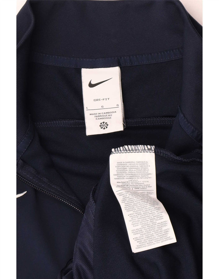 Męska kurtka dresowa Nike Dri Fit, duża, granatowa, z blokami kolorów