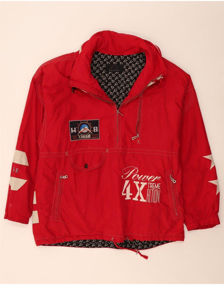 BOGNER Męska kurtka Anorak z grafiką UK 42 XL, poliester w kolorze czerwonym