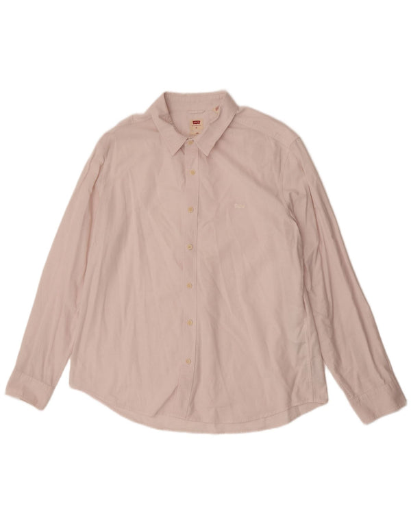 Levi's Mens Slim Fit Shirt XL Pink Cotton