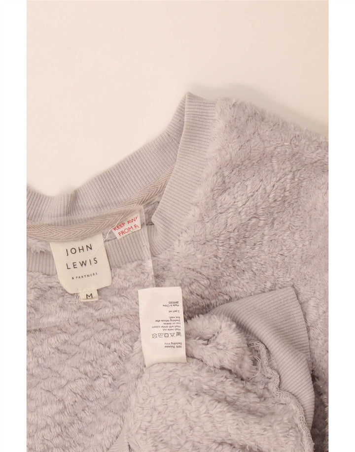 Damski sweter oversize z polaru John Lewis UK 14, średni szary poliester