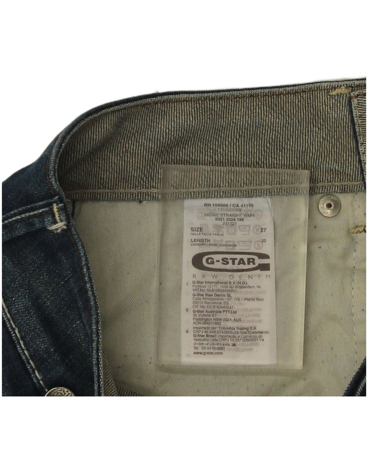 Damskie jeansy G-Star Midge Straight W27 L32 Niebieskie bawełniane