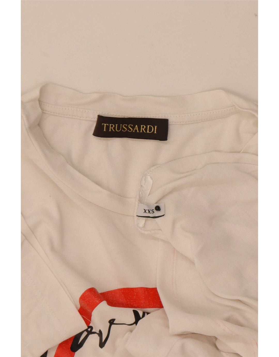 Męski T-shirt z grafiką Trussardi Top 2XS w kolorze białym