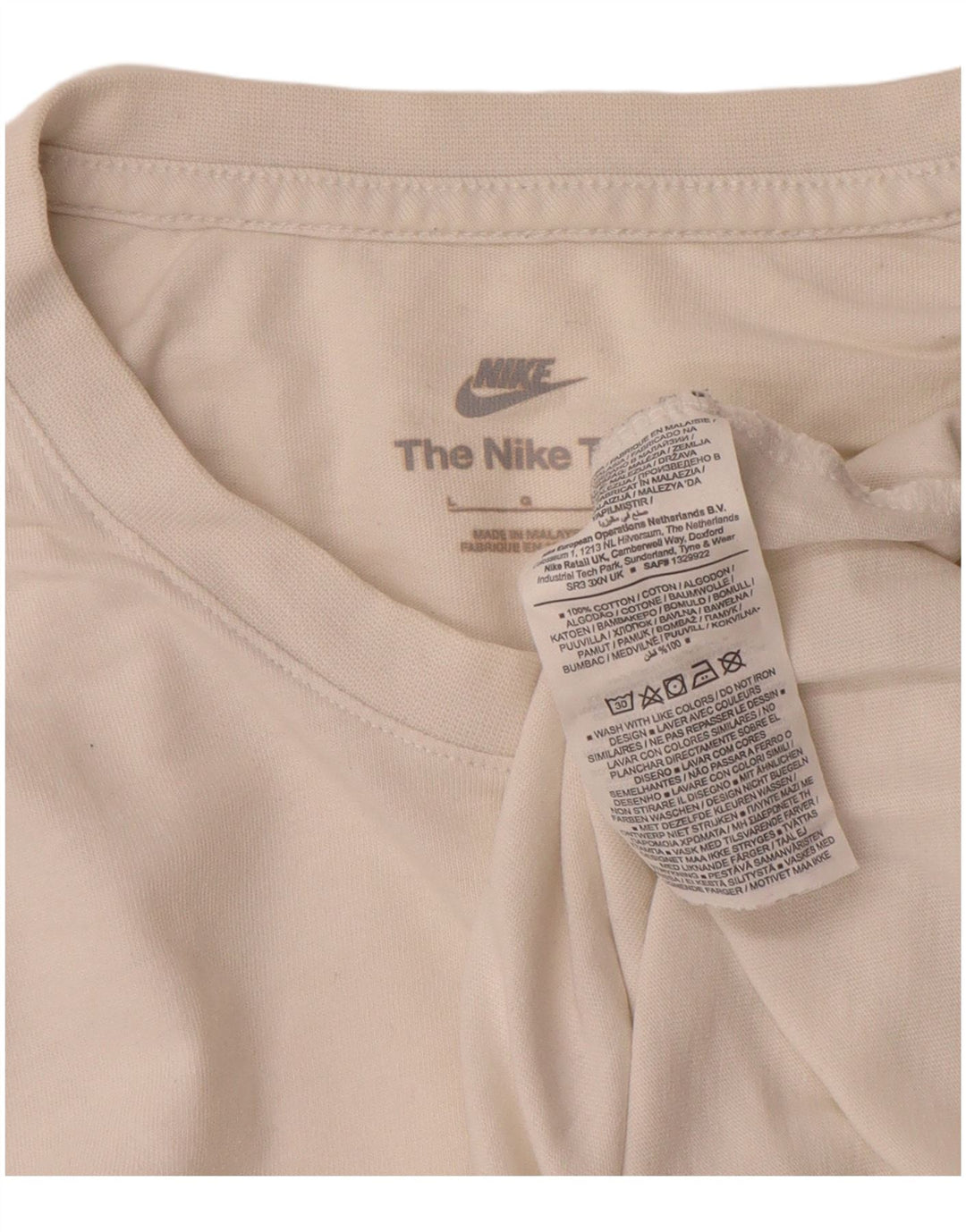 Męski T-shirt Nike, duży, biały, bawełniany