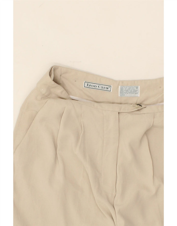IZOD Womens Pegged Chino Shorts US 12 Large W30 Beige Rayon Vintage Izod and Second-Hand Izod from Messina Hembry 