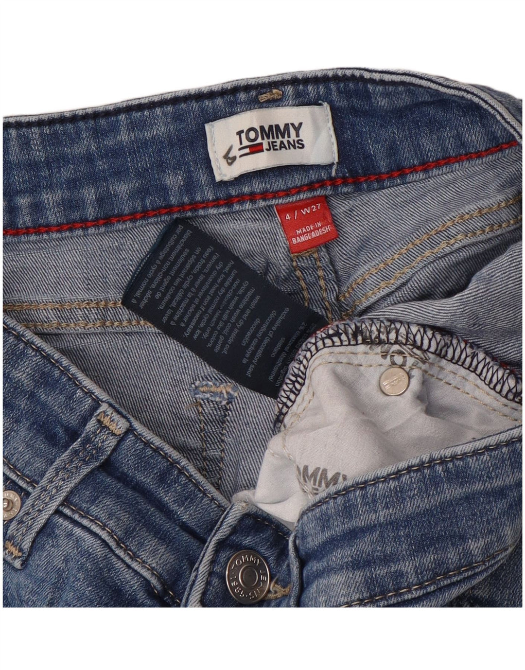Damskie jeansy zwężane Tommy Hilfiger US 4 Small W27 L26 Niebieska bawełna