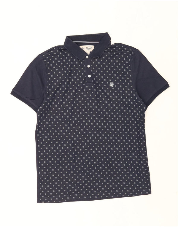 Męska koszulka polo Penguin Średni granatowy Argyle/Diamentowa bawełna