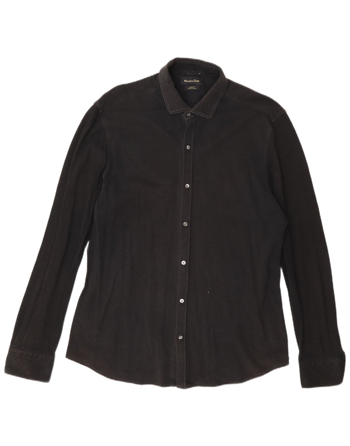 Męska koszula slim fit Massimo Dutti XL w kolorze czarnym