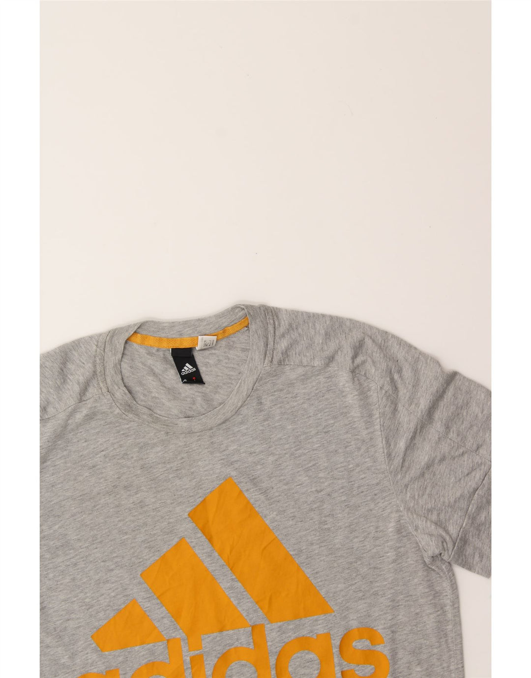 ADIDAS Womens Graphic T-Shirt Top UK 14 Large Grey Vintage Adidas and Second-Hand Adidas from Messina Hembry 