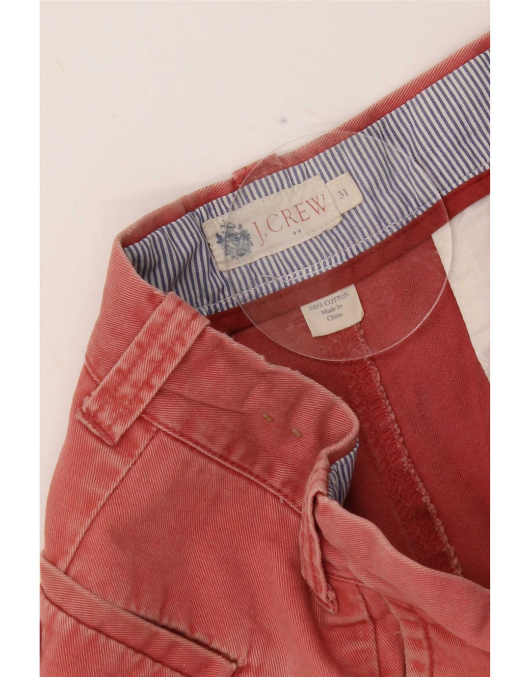 Męskie spodenki chino J. Crew, średnie W31, czerwone, bawełniane