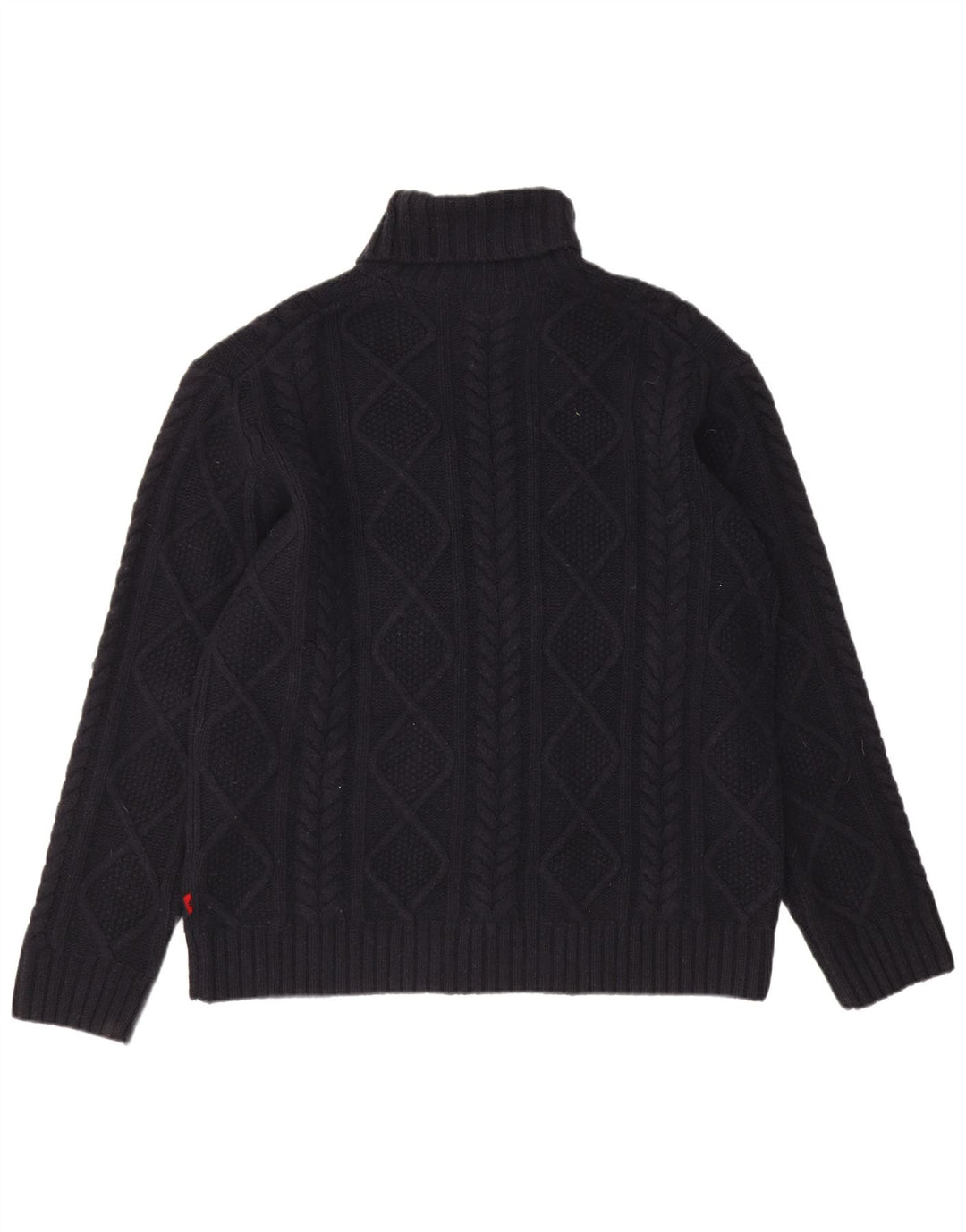 Męski sweter Kappa z wywijanym dekoltem 2XL Granatowa wełna