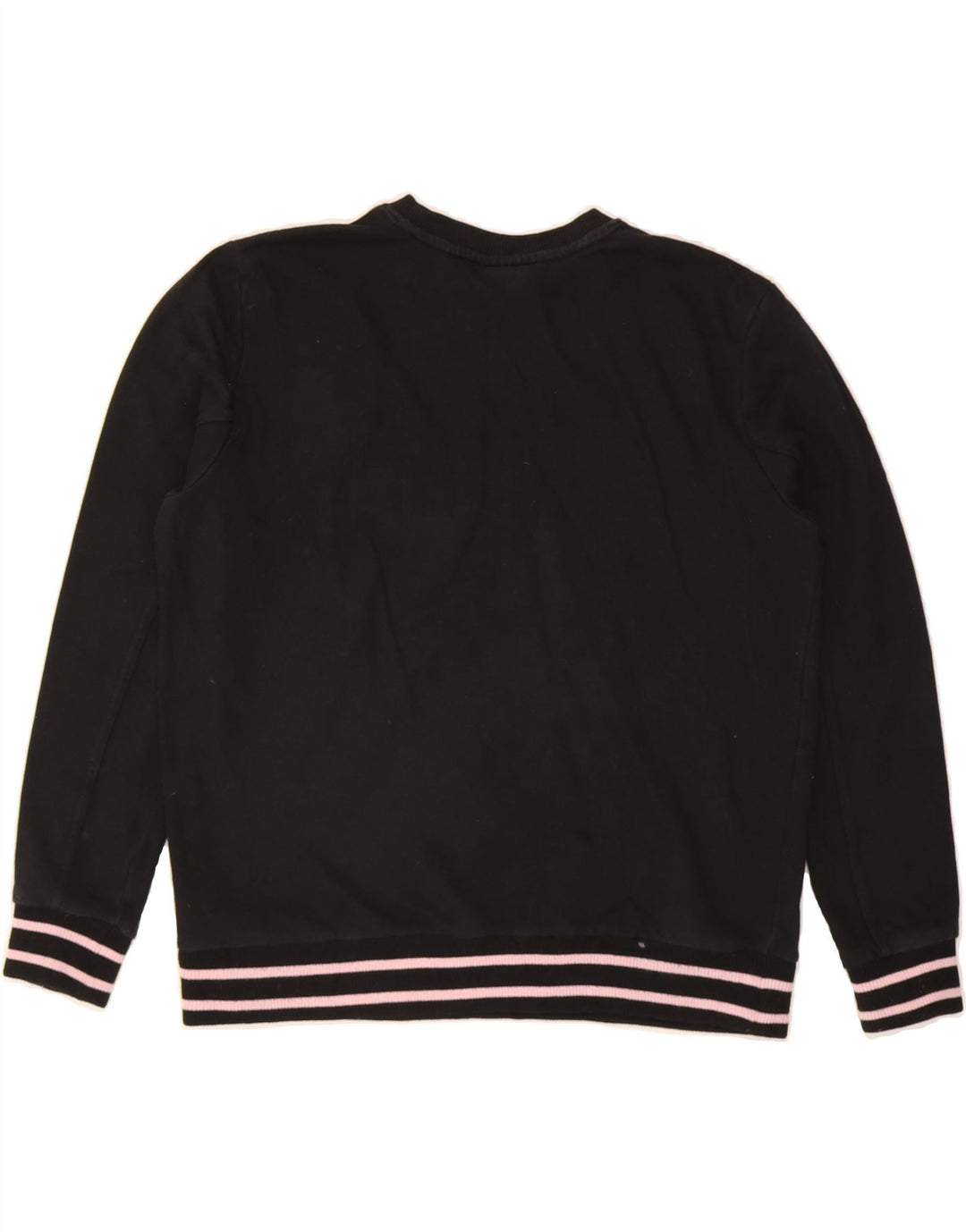 FILA Womens Graphic Sweatshirt Jumper UK 16 Large Black Cotton Vintage Fila and Second-Hand Fila from Messina Hembry 