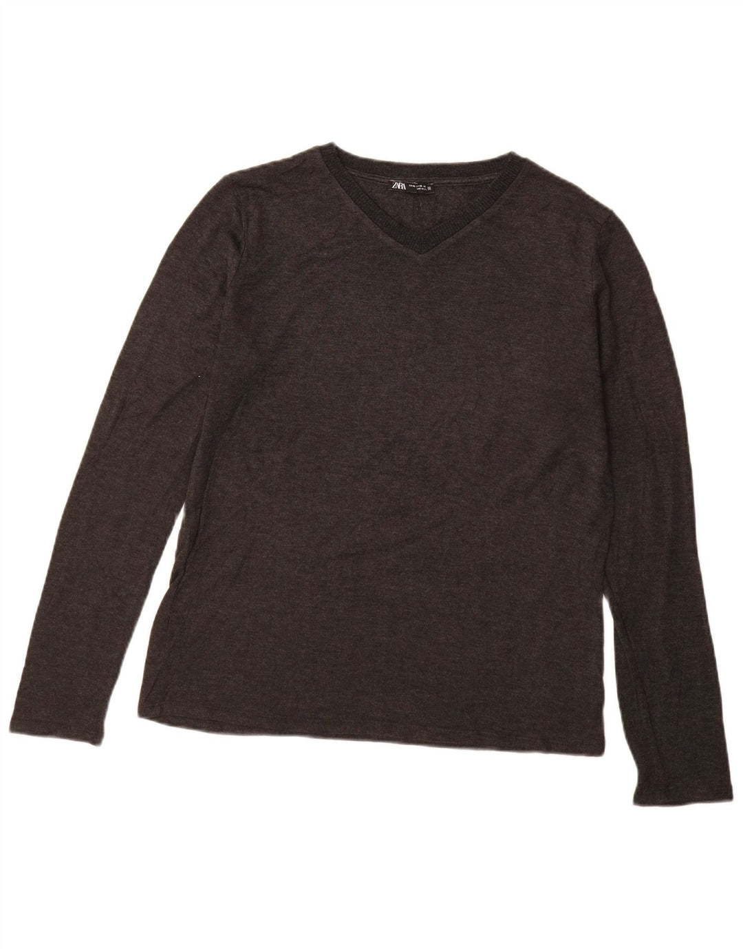 Damski top ZARA z długim rękawem UK 18 XL Szary akryl