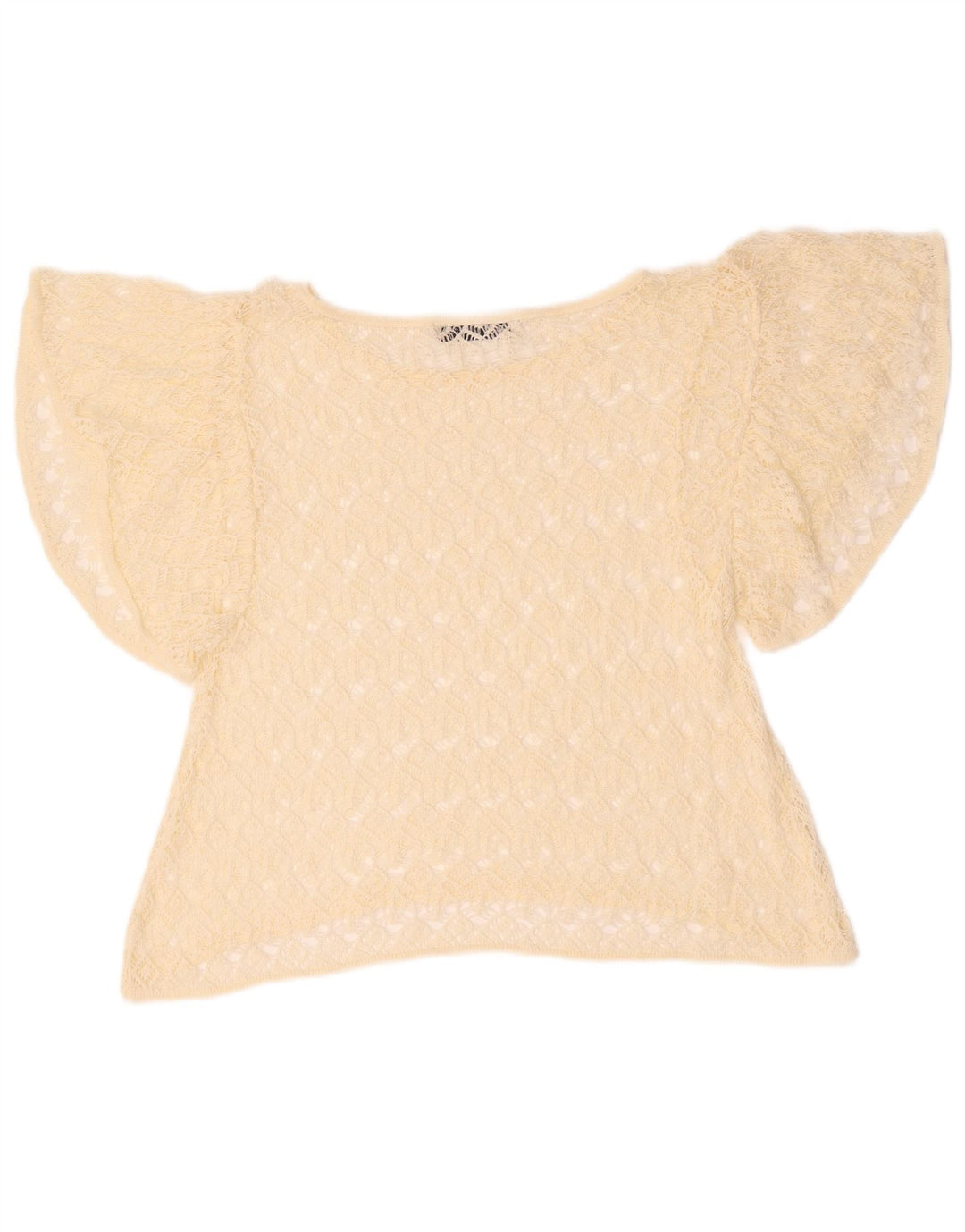 Bluzka damska Zara Crochet Batwing Crochet Top UK 12 Średni żółty