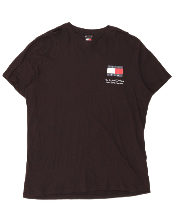 T-shirt męski Tommy Hilfiger Top XL, czarny, bawełniany