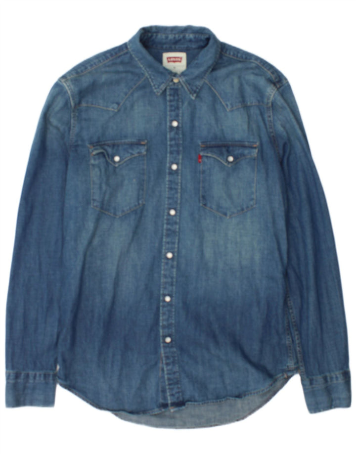 Męska koszula dżinsowa Levi's w kolorze średnioniebieskim