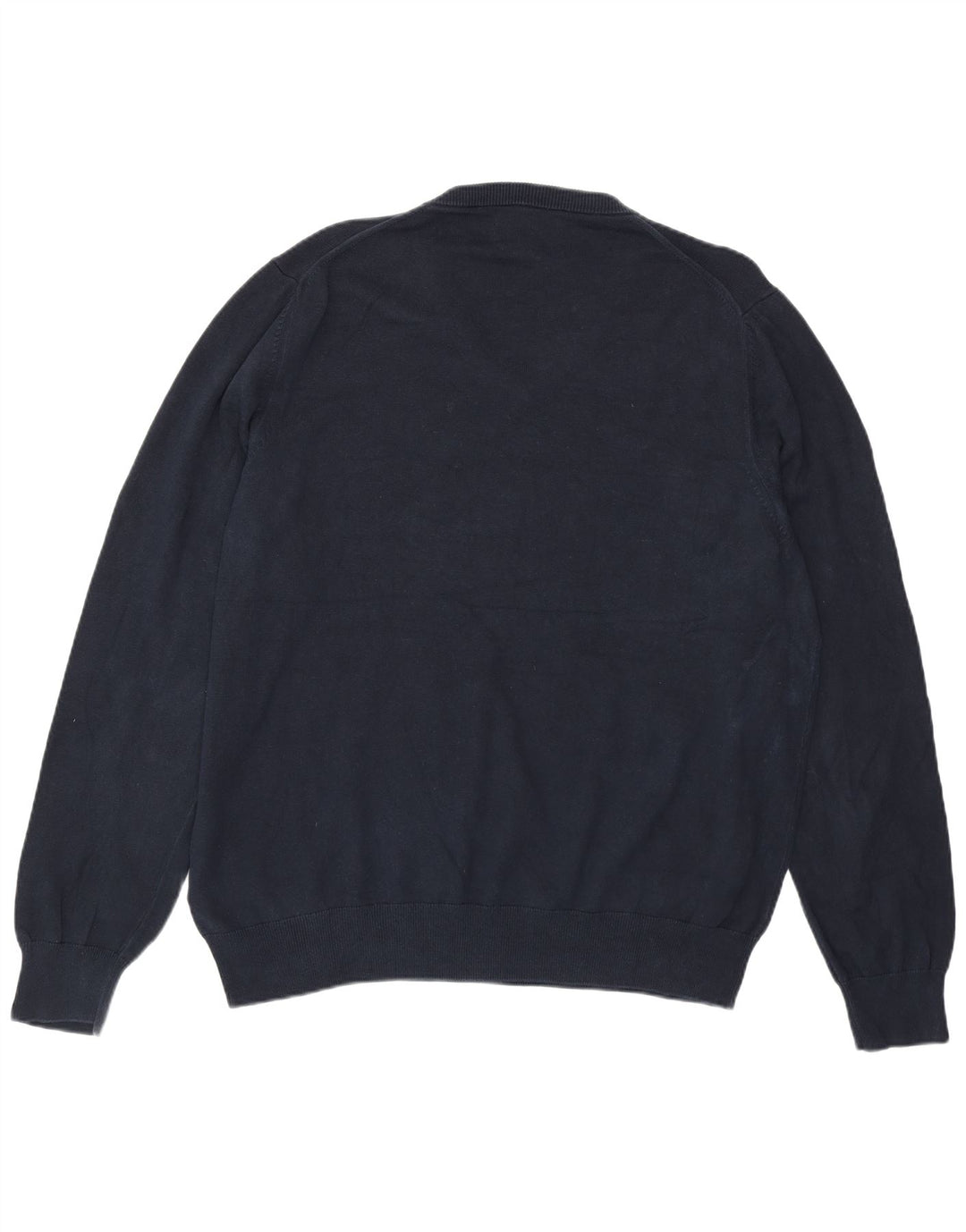 Marks & Spencer Męski sweter z dekoltem w kształcie litery V, XL, granatowy, bawełniany