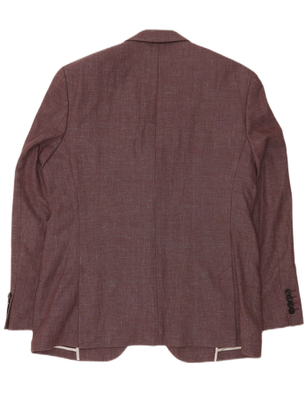 JAEGER Męska marynarka zapinana na 2 guziki UK 42 XL Burgundowa wełna Chevron