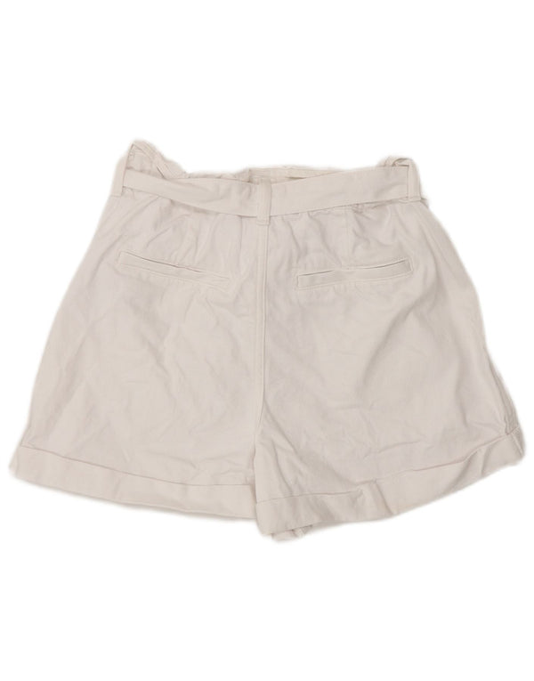 Damskie spodenki z wysokim stanem Zara EU 38 Small W28 Biała bawełna