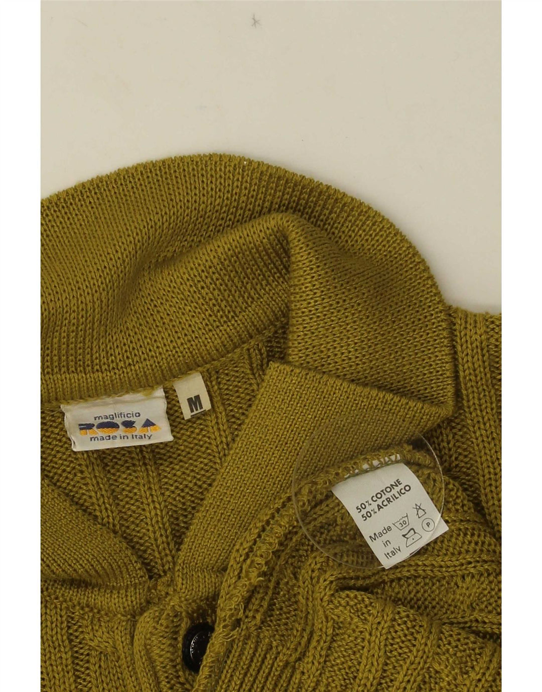 Męski sweter z golfem w stylu vintage, średnio zielony, bawełniany