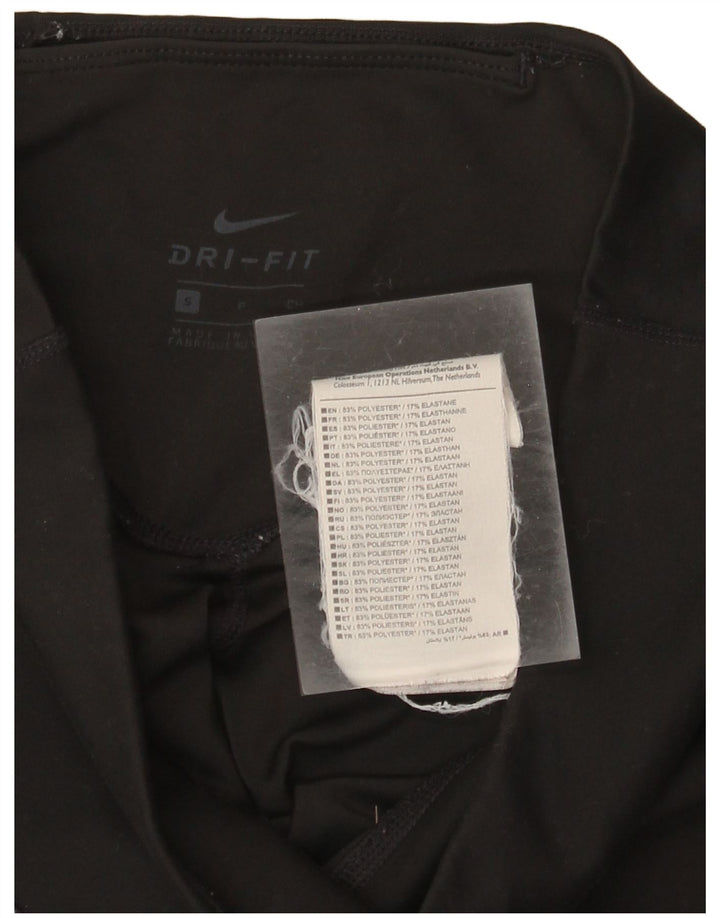 Damskie legginsy Nike Dri Fit Graphic UK 10, małe, czarne, poliestrowe