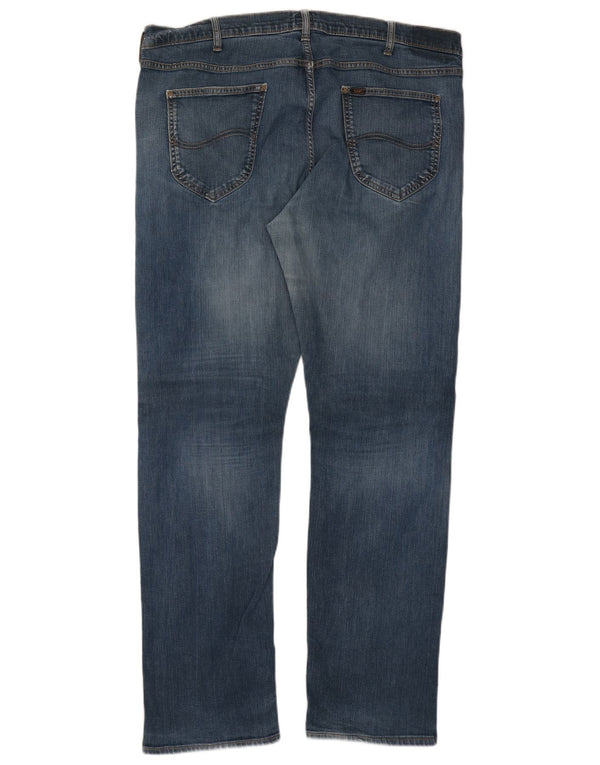Męskie jeansy Lee Daren Straight W42 L34, niebieskie, bawełniane