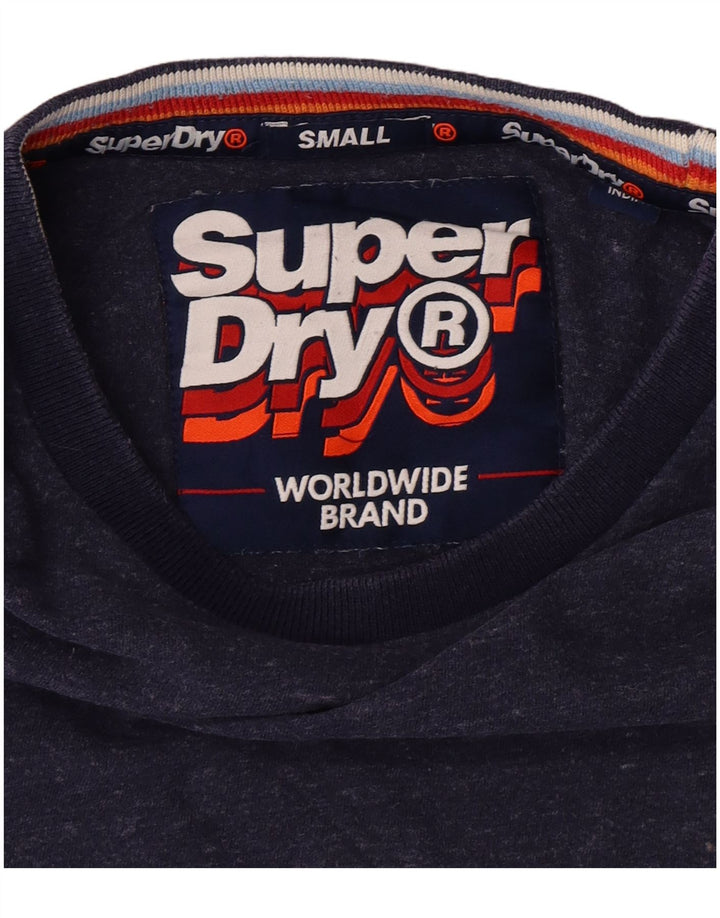 SUPERDRY Męski T-shirt Top Mały Niebieski