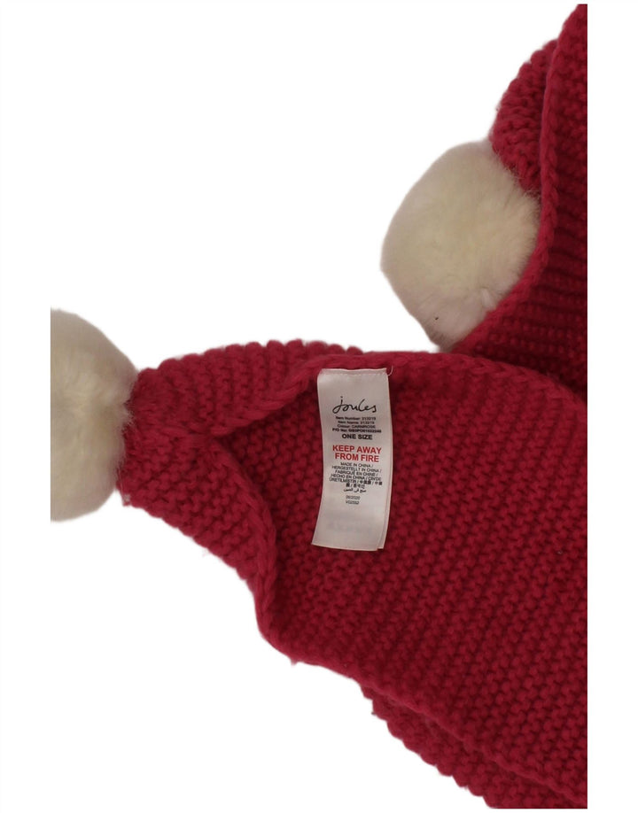 JOULES Girls Knit Rectangle Scarf One Size Pink Acrylic Classic