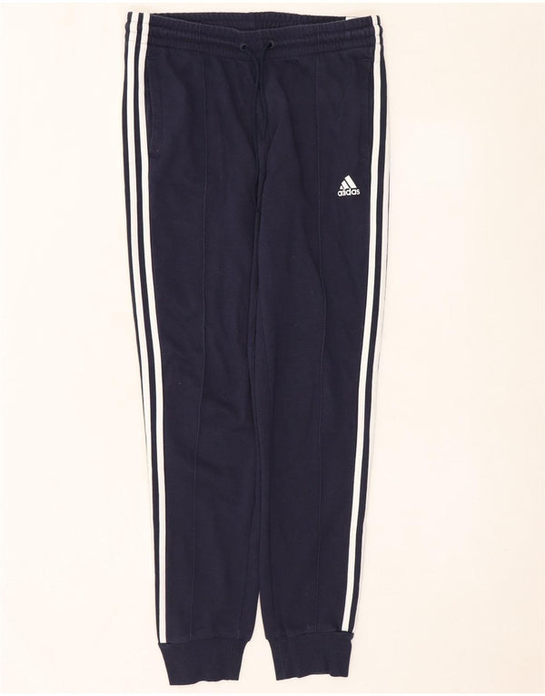 Damskie spodnie dresowe Adidas Joggers UK 12/14 Średni granatowy bawełniany