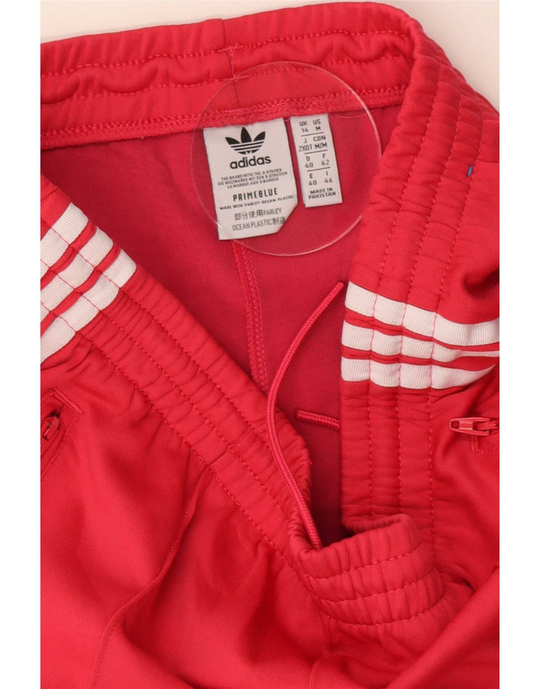 Damskie spodnie dresowe Adidas UK 14, średnie czerwone