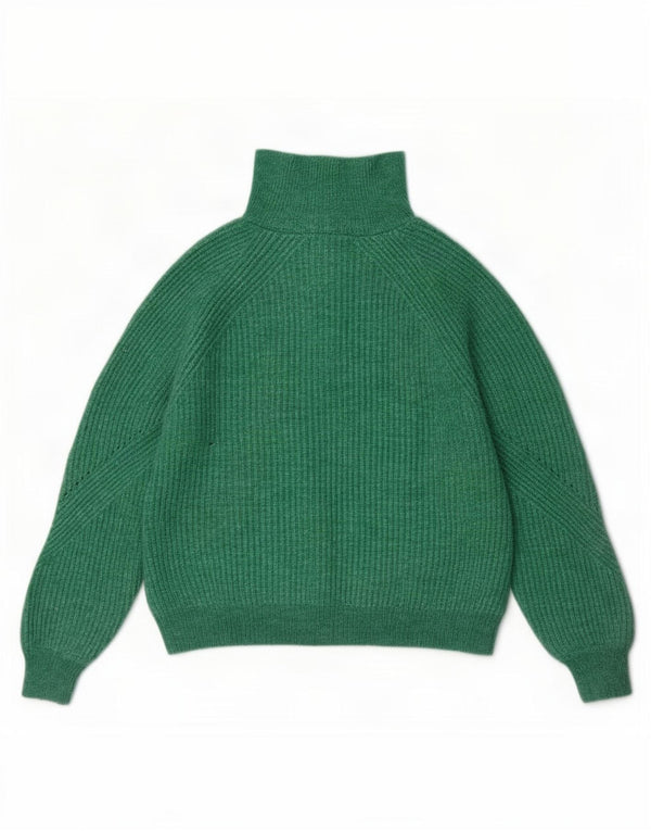 Sweter damski Marks & Spencer z zamkiem błyskawicznym, UK 16, duży, zielony