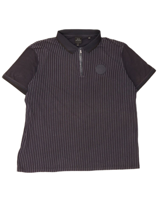 Męska koszulka polo Armani Exchange 2XL w kolorze granatowym w paski