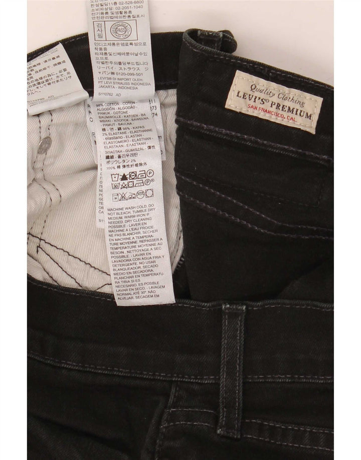 Męskie proste dżinsy Levi's W33 L30 Czarna bawełna